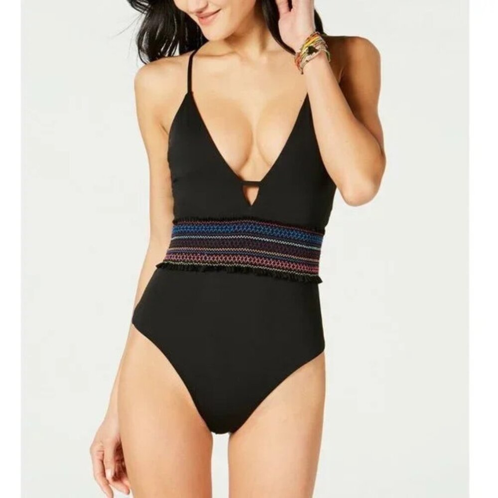 LAST ONE -Bar III Women's One Piece Swimsuit- Size M/ L - Picture 2 of 7